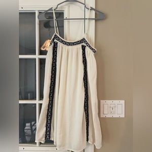 Red Camel Ivory and Navy Blue Dress. Size Small.